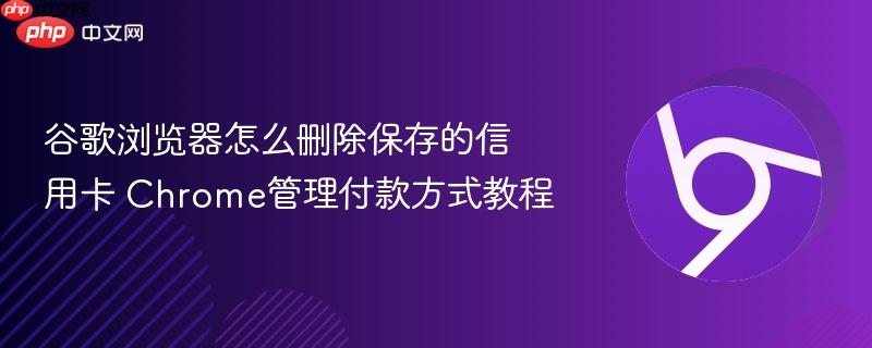 谷歌浏览器怎么删除保存的信用卡 Chrome管理付款方式教程 第1张 谷歌浏览器怎么删除保存的信用卡 Chrome管理付款方式教程 第1张