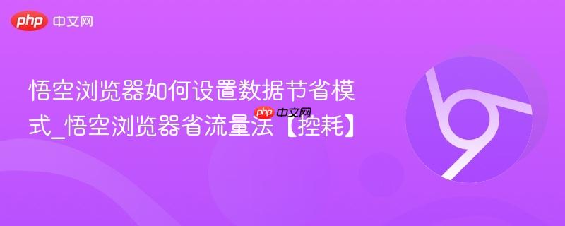 悟空浏览器如何设置数据节省模式_悟空浏览器省流量法【控耗】  第1张