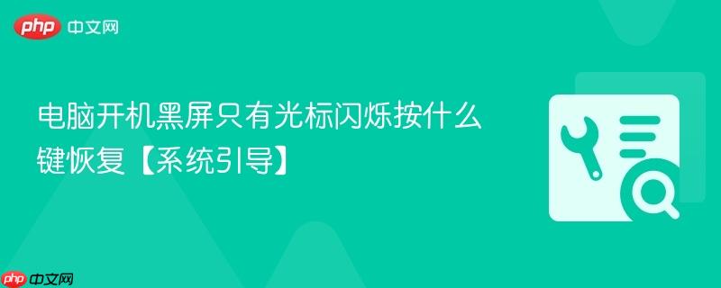 电脑开机黑屏只有光标闪烁按什么键恢复【系统引导】 第1张 电脑开机黑屏只有光标闪烁按什么键恢复【系统引导】 第1张