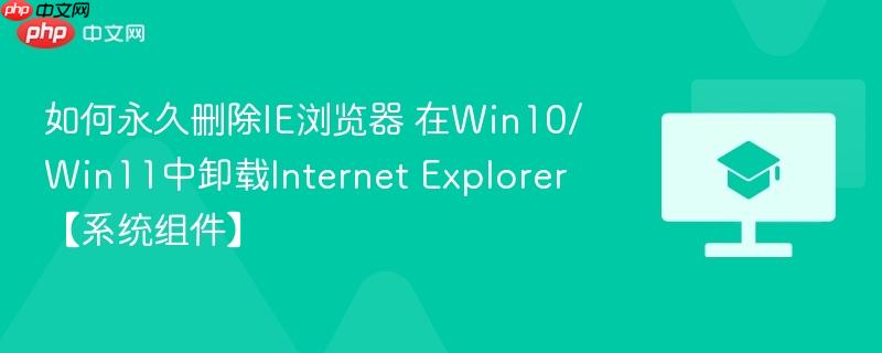如何永久删除IE浏览器 在Win10/Win11中卸载Internet Explorer【系统组件】 第1张 如何永久删除IE浏览器 在Win10/Win11中卸载Internet Explorer【系统组件】 第1张