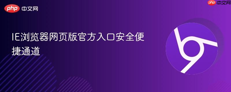IE浏览器网页版官方入口安全便捷通道  第1张