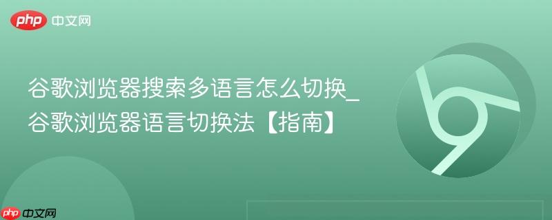 谷歌浏览器搜索多语言怎么切换_谷歌浏览器语言切换法【指南】  第1张