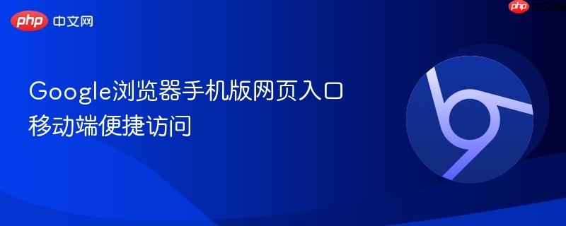 Google浏览器手机版网页入口移动端便捷访问  第1张