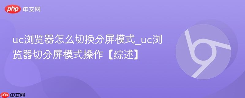 uc浏览器怎么切换分屏模式_uc浏览器切分屏模式操作【综述】  第1张