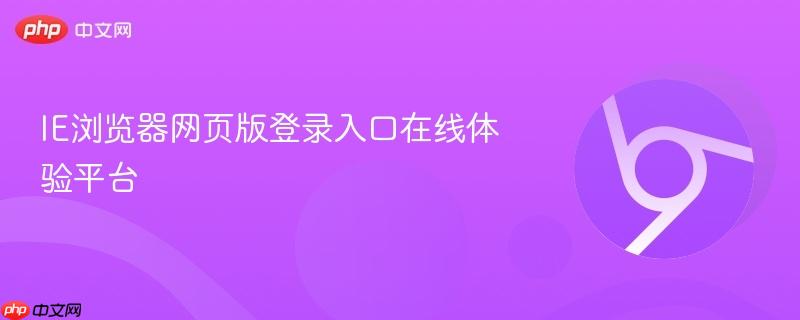 IE浏览器网页版登录入口在线体验平台  第1张