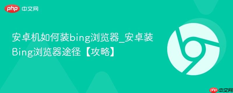 安卓机如何装bing浏览器_安卓装Bing浏览器途径【攻略】  第1张