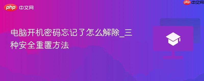 电脑开机密码忘记了怎么解除_三种安全重置方法  第1张