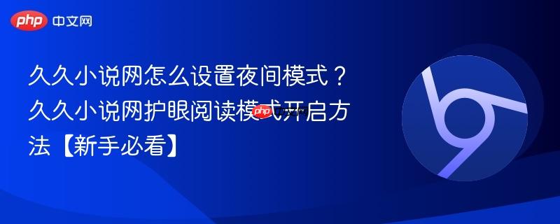 久久小说网怎么设置夜间模式？久久小说网护眼阅读模式开启方法【新手必看】  第1张