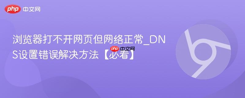 浏览器打不开网页但网络正常_DNS设置错误解决方法【必看】  第1张