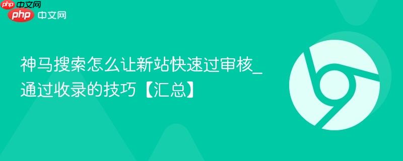 神马搜索怎么让新站快速过审核_通过收录的技巧【汇总】  第1张
