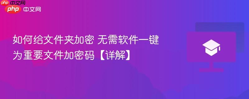 如何给文件夹加密 无需软件一键为重要文件加密码【详解】  第1张