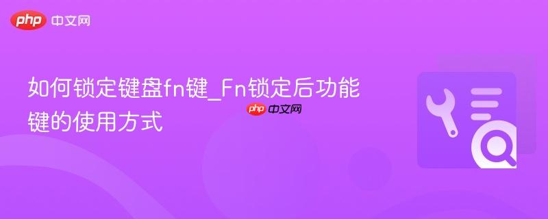 如何锁定键盘fn键_Fn锁定后功能键的使用方式