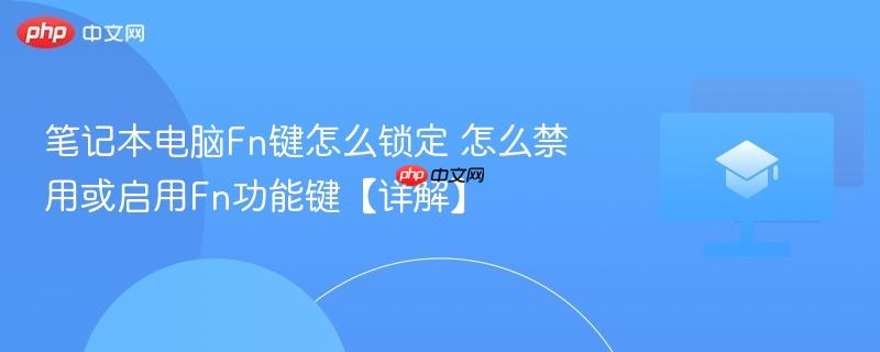 笔记本电脑Fn键怎么锁定 怎么禁用或启用Fn功能键【详解】  第1张