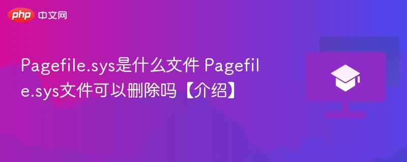 Pagefile.sys是什么文件 Pagefile.sys文件可以删除吗【介绍】 第1张 Pagefile.sys是什么文件 Pagefile.sys文件可以删除吗【介绍】 第1张