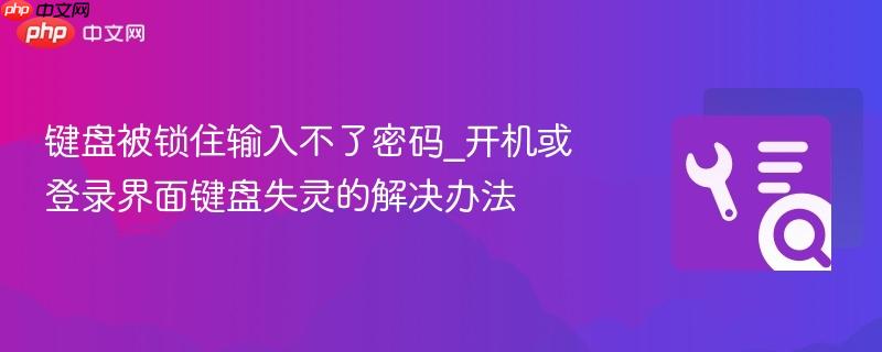 键盘被锁住输入不了密码_开机或登录界面键盘失灵的解决办法  第1张