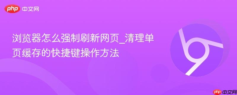 浏览器怎么强制刷新网页_清理单页缓存的快捷键操作方法  第1张