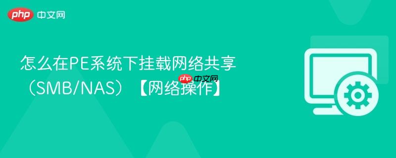 怎么在PE系统下挂载网络共享（SMB/NAS）【网络操作】  第1张