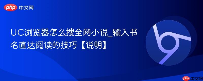 UC浏览器怎么搜全网小说_输入书名直达阅读的技巧【说明】 第1张 UC浏览器怎么搜全网小说_输入书名直达阅读的技巧【说明】 第1张