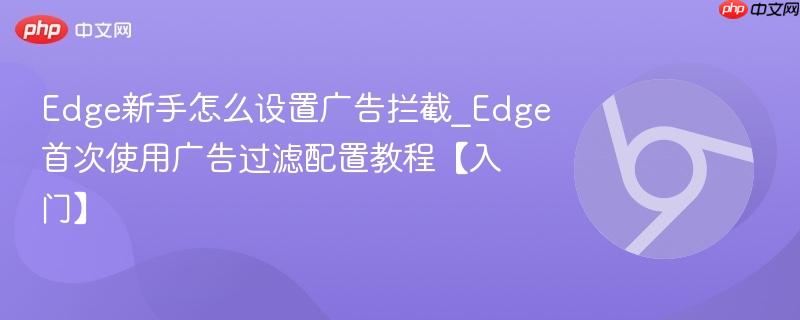 Edge新手怎么设置广告拦截_Edge首次使用广告过滤配置教程【入门】  第1张