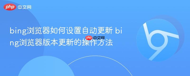 bing浏览器如何设置自动更新 bing浏览器版本更新的操作方法