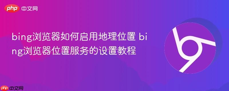 bing浏览器如何启用地理位置 bing浏览器位置服务的设置教程 第1张 bing浏览器如何启用地理位置 bing浏览器位置服务的设置教程 第1张
