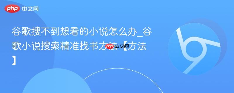 谷歌搜不到想看的小说怎么办_谷歌小说搜索精准找书方法【方法】  第1张