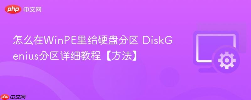 怎么在WinPE里给硬盘分区 DiskGenius分区详细教程【方法】  第1张