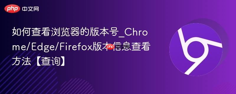 如何查看浏览器的版本号_Chrome/Edge/Firefox版本信息查看方法【查询】  第1张
