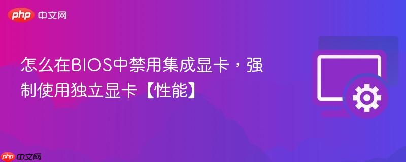 怎么在BIOS中禁用集成显卡，强制使用独立显卡【性能】  第1张