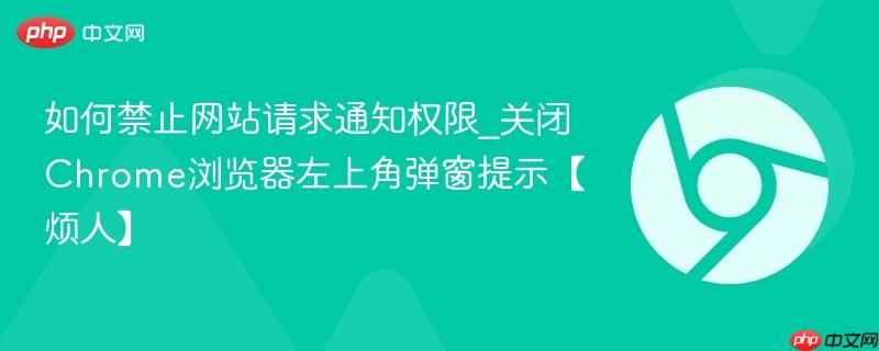 如何禁止网站请求通知权限_关闭Chrome浏览器左上角弹窗提示【烦人】  第1张