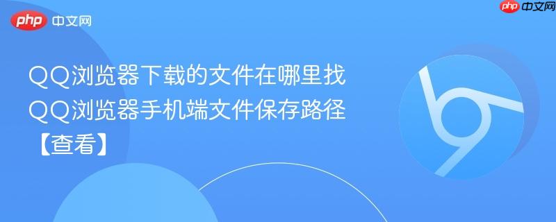 QQ浏览器下载的文件在哪里找 QQ浏览器手机端文件保存路径【查看】  第1张