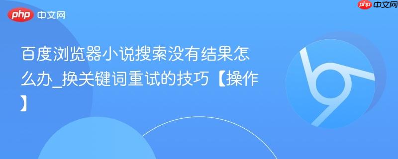百度浏览器小说搜索没有结果怎么办_换关键词重试的技巧【操作】  第1张