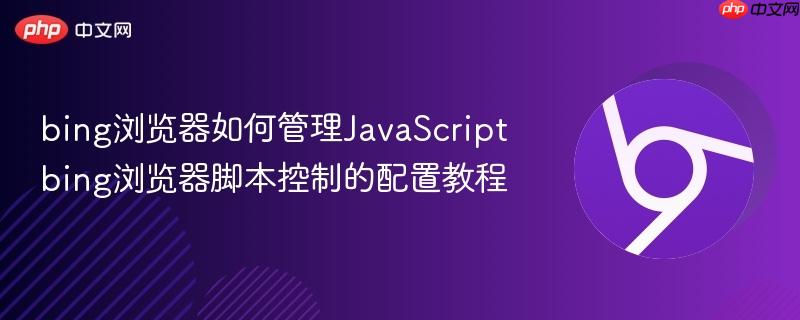 bing浏览器如何管理JavaScript bing浏览器脚本控制的配置教程 第1张 bing浏览器如何管理JavaScript bing浏览器脚本控制的配置教程 第1张