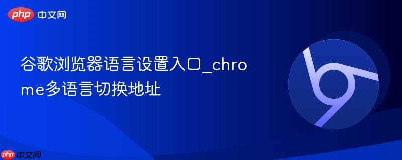谷歌浏览器语言设置入口_chrome多语言切换地址  第1张