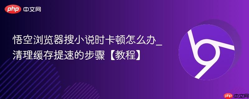 悟空浏览器搜小说时卡顿怎么办_清理缓存提速的步骤【教程】  第1张