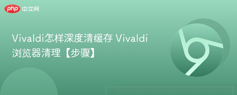 Vivaldi怎样深度清缓存 Vivaldi浏览器清理【步骤】
