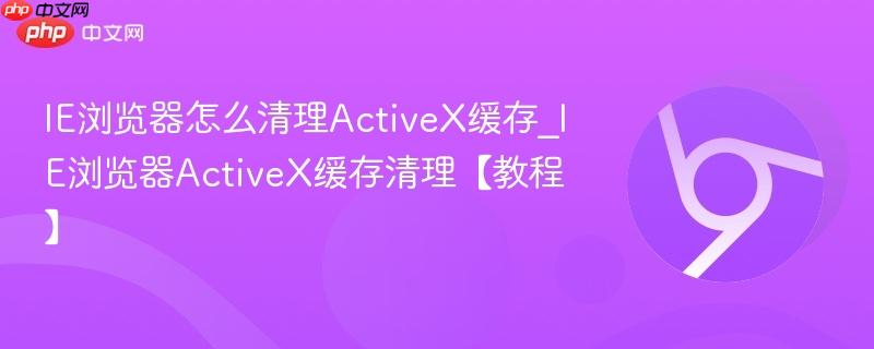 IE浏览器怎么清理ActiveX缓存_IE浏览器ActiveX缓存清理【教程】  第1张