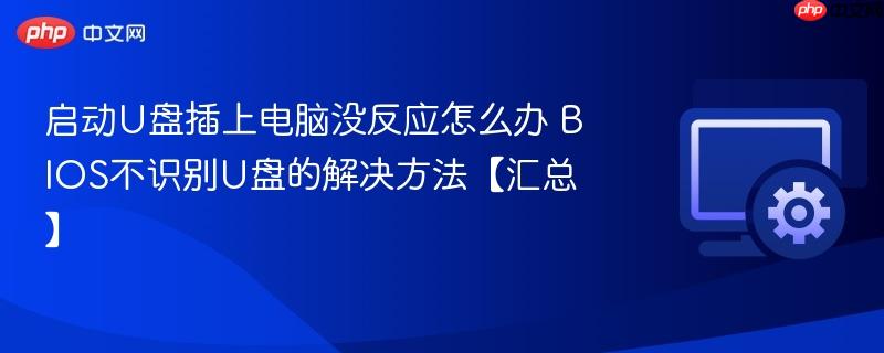 启动U盘插上电脑没反应怎么办 BIOS不识别U盘的解决方法【汇总】  第1张
