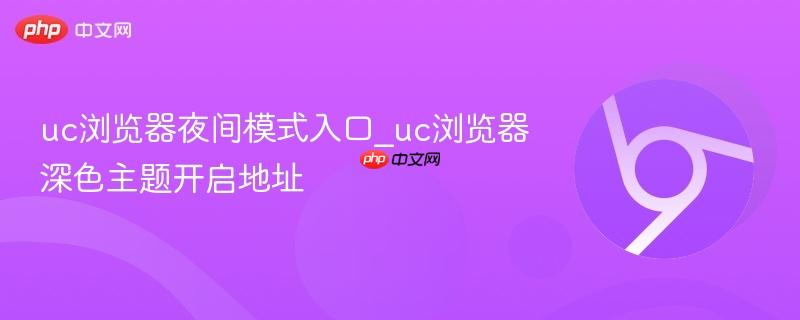 uc浏览器夜间模式入口_uc浏览器深色主题开启地址