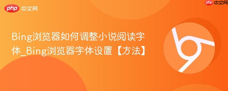 Bing浏览器如何调整小说阅读字体_Bing浏览器字体设置【方法】  第1张