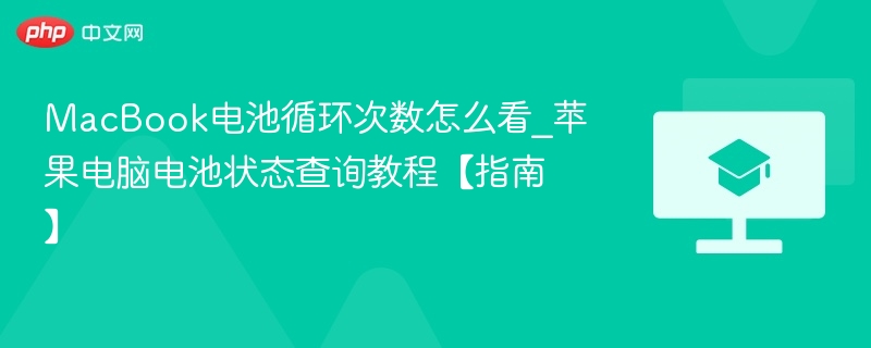 MacBook电池循环次数怎么看_苹果电脑电池状态查询教程【指南】  第1张