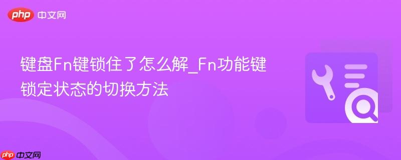 键盘Fn键锁住了怎么解_Fn功能键锁定状态的切换方法  第1张