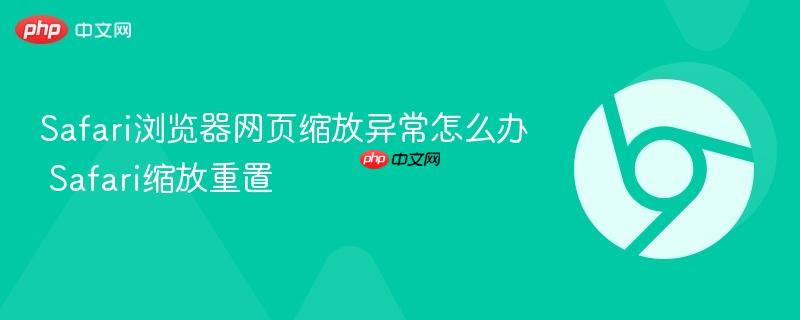 Safari浏览器网页缩放异常怎么办 Safari缩放重置  第1张