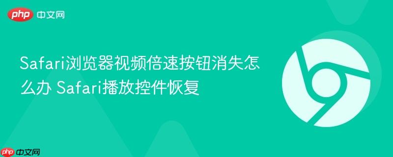 Safari浏览器视频倍速按钮消失怎么办 Safari播放控件恢复