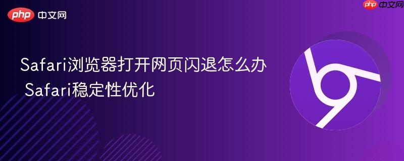 Safari浏览器打开网页闪退怎么办 Safari稳定性优化  第1张