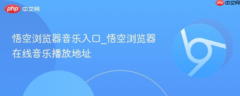 悟空浏览器音乐入口_悟空浏览器在线音乐播放地址  第1张