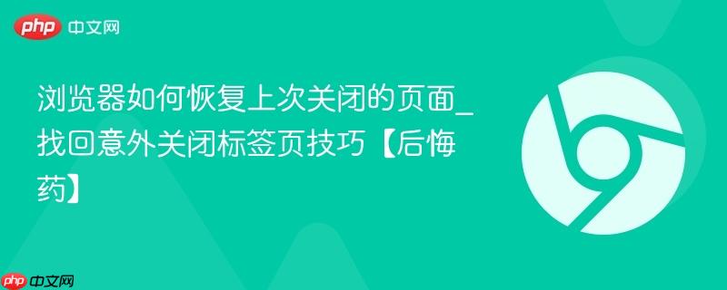 浏览器如何恢复上次关闭的页面_找回意外关闭标签页技巧【后悔药】  第1张