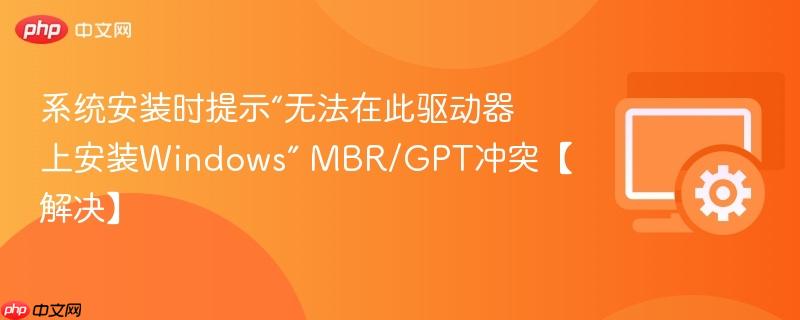 系统安装时提示“无法在此驱动器上安装Windows” MBR/GPT冲突【解决】  第1张