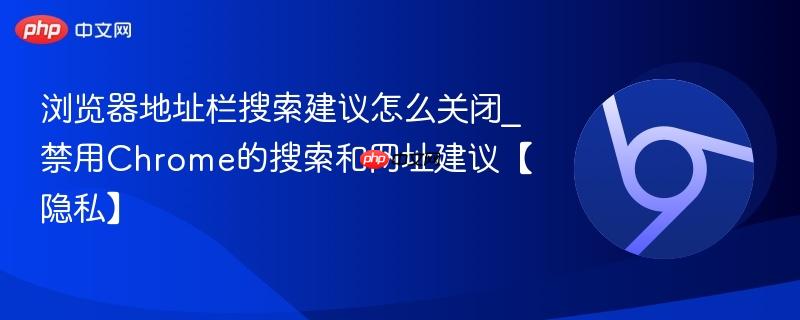浏览器地址栏搜索建议怎么关闭_禁用Chrome的搜索和网址建议【隐私】  第1张