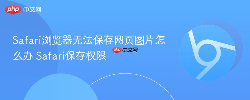 Safari浏览器无法保存网页图片怎么办 Safari保存权限  第1张